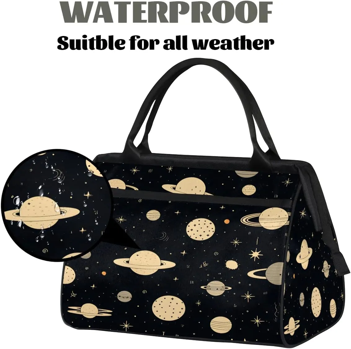 Travel Duffel Bag for Women, Planet Universe Weekender Overnight Bag Carry on Beach Swim Bags Dance Bag Airlines Approved Personal Item Travel Bag for Yoga, Sports, Hospital