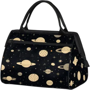 Travel Duffel Bag for Women, Planet Universe Weekender Overnight Bag Carry on Beach Swim Bags Dance Bag Airlines Approved Personal Item Travel Bag for Yoga, Sports, Hospital