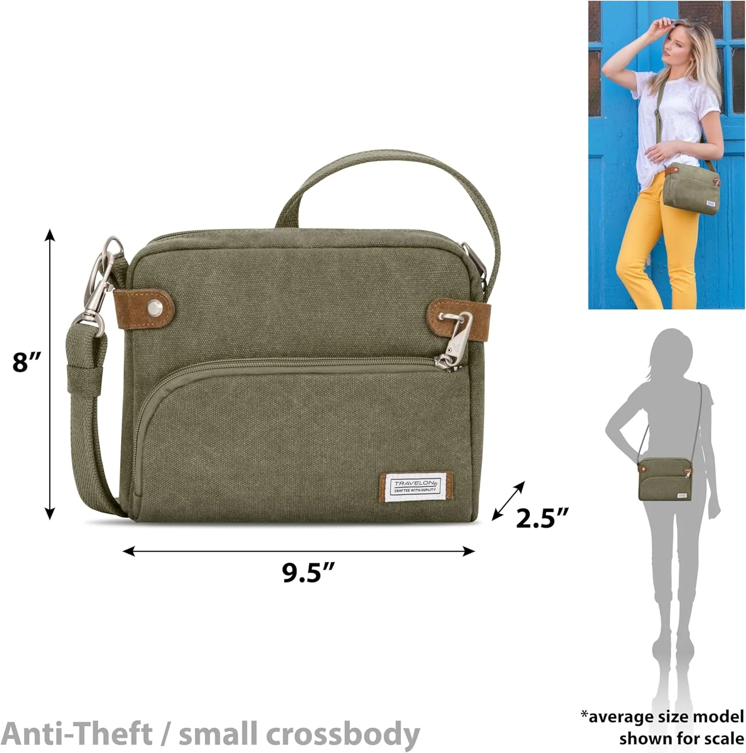 Travelon Anti-Theft Heritage Small Crossbody Bag
