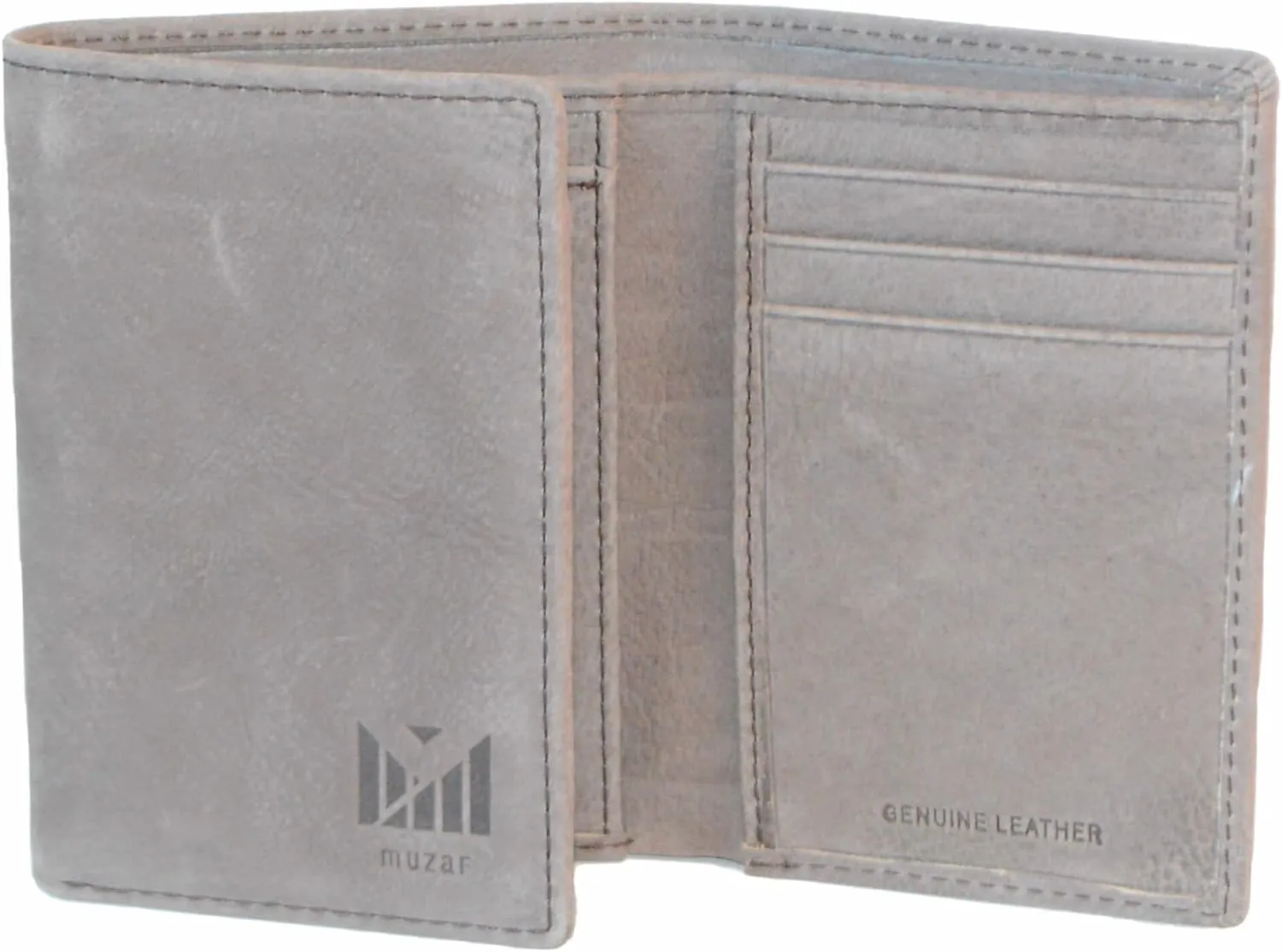 Trifold Premium Leather Wallet for Men with RFID Blocking (Marriott Brown)