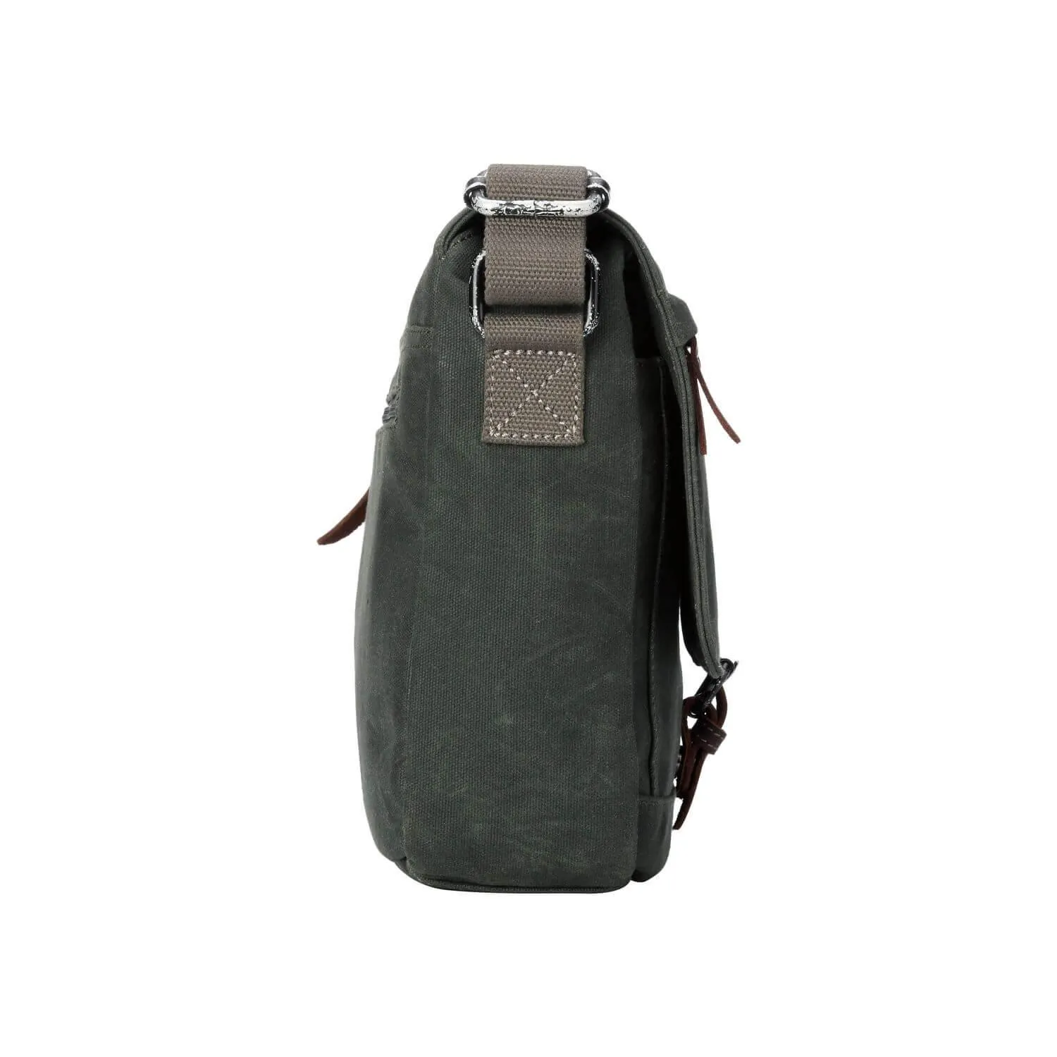 Troop London Heritage Canvas Leather Messenger Bag