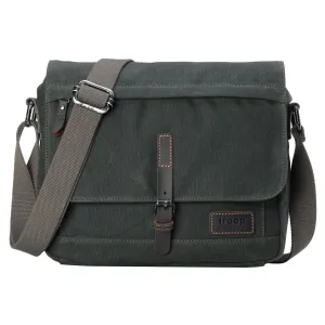 Troop London Heritage Canvas Leather Messenger Bag
