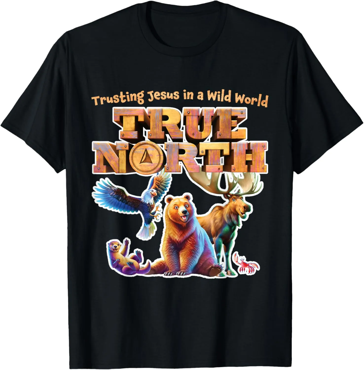 True North Trusting Jesus In A Wild World VBS Jungle Animal T-Shirt