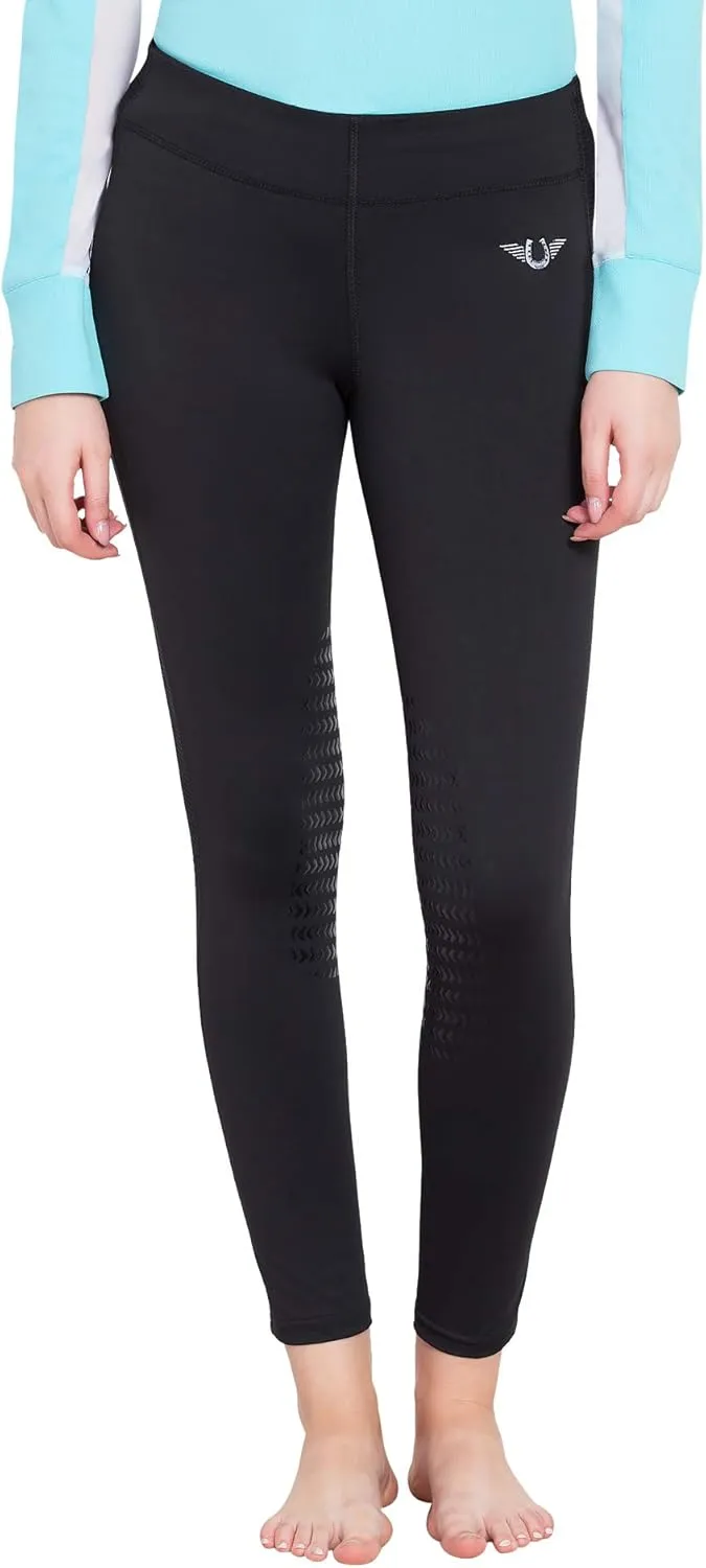 TuffRider Ladies Ventilated Schooling Tights With Free Socks