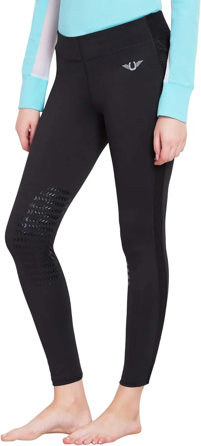 TuffRider Ladies Ventilated Schooling Tights With Free Socks