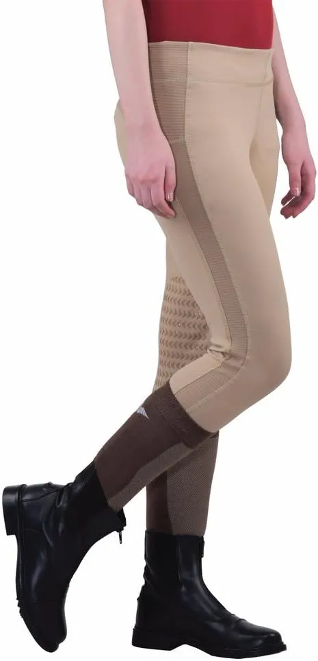 TuffRider Ladies Ventilated Schooling Tights With Free Socks