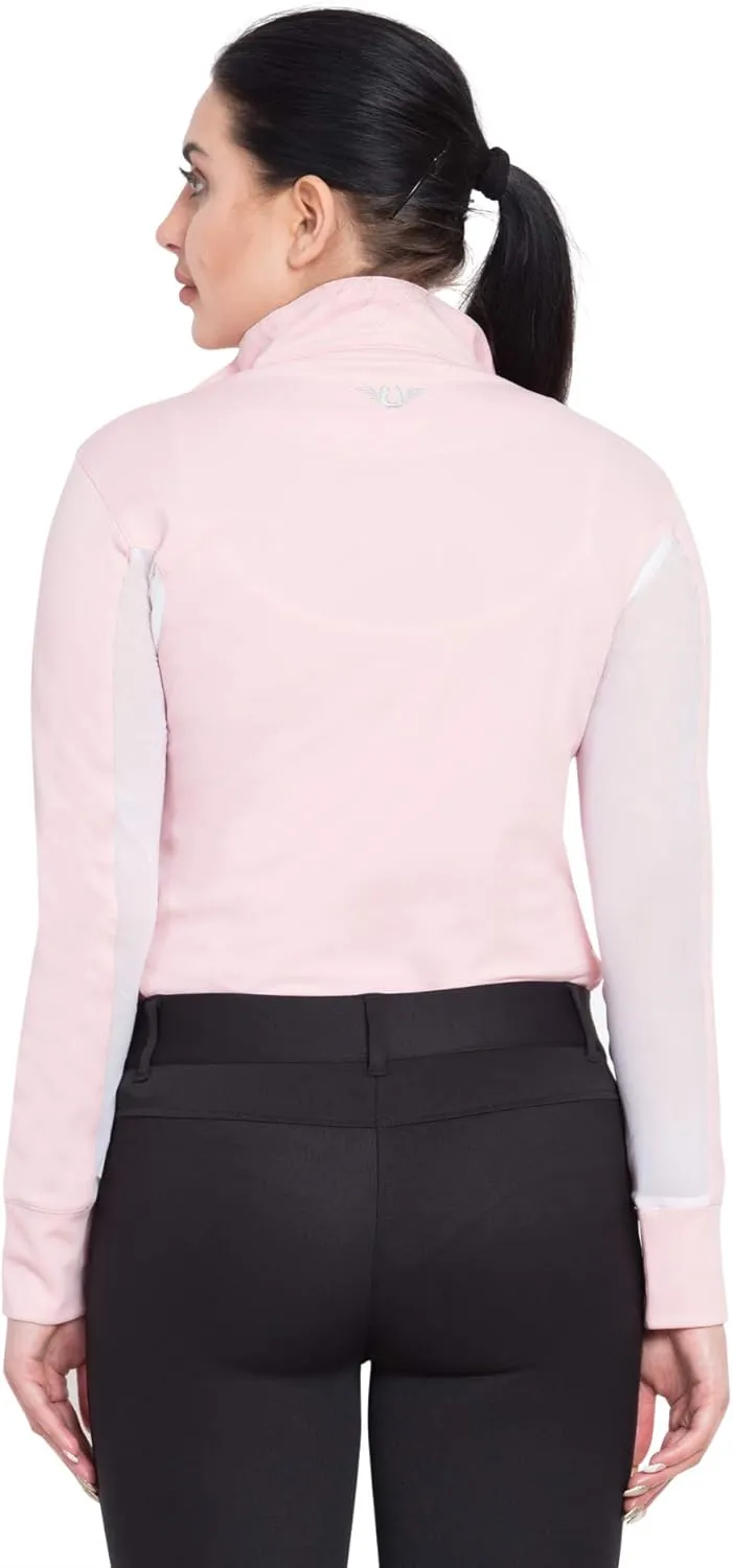 TuffRider Ladies Ventilated Technical Long Sleeve Sport Shirt with Free Assorted Striped Socks