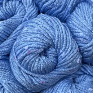 Tweed Twinkles Soft Baby Yarn for Crocheting, 8 Skeins, 696Yds/400G, Free Patterns - Acrylic Baby Blanket Knitting Yarn with Flecks - Size 3 DK Light Worsted Weight - Baby Blue