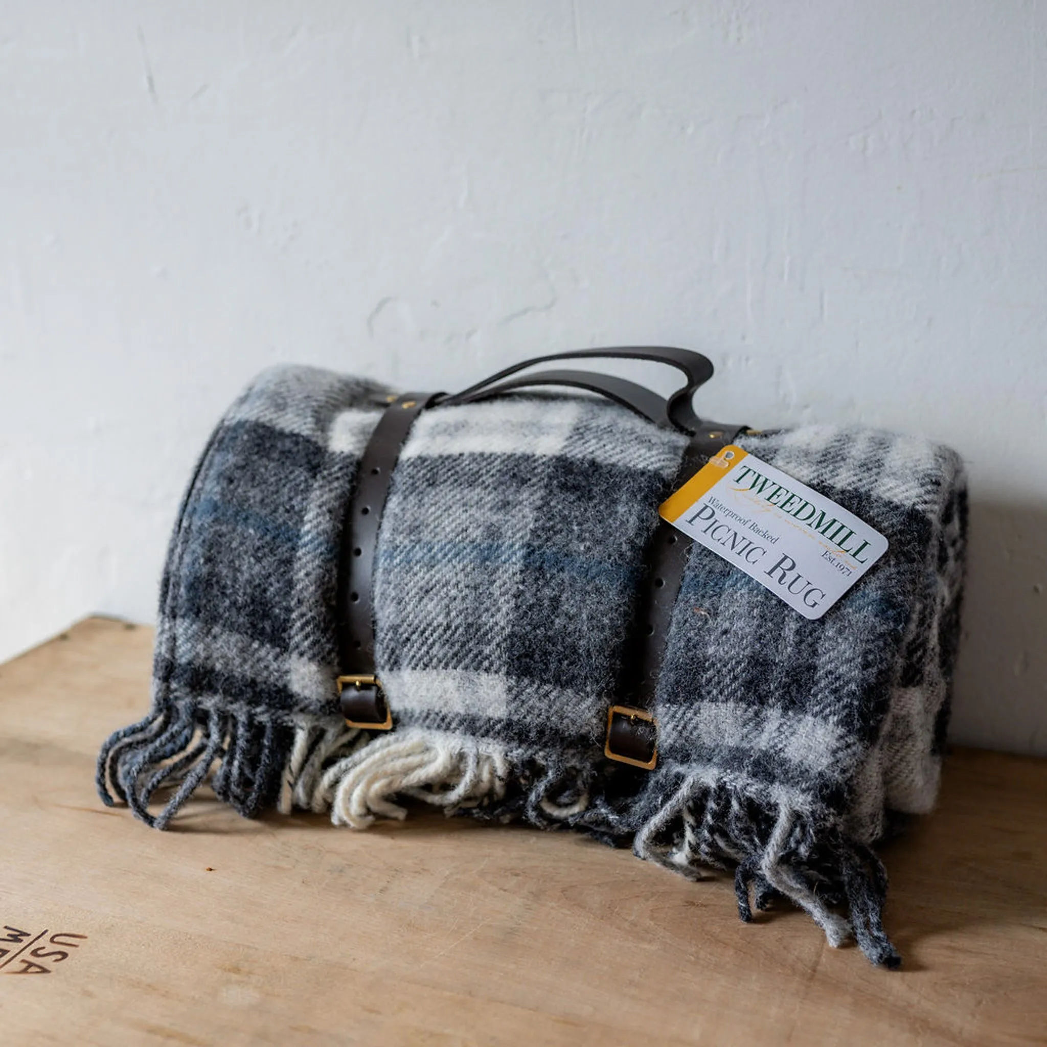 Tweedmill Textiles Polo Wool Picnic Rug Cottage Grey