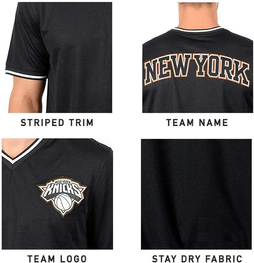 Ultra Game Men's NBA Official Game Time Soft Mesh Short Sleeve V-Neck Tee Shirt