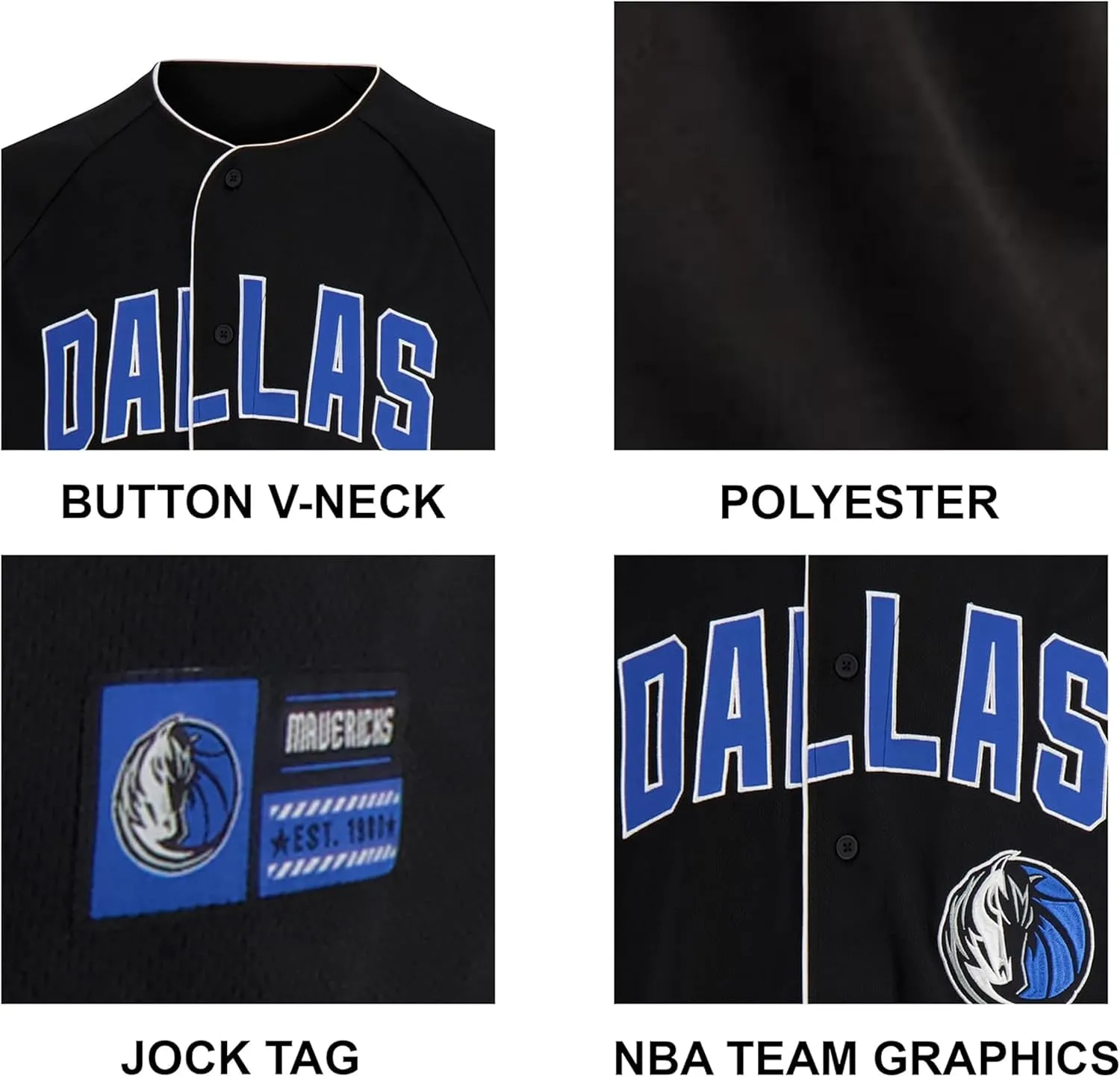 Ultra Game Men's NBA Official Super Soft Button Down Baseball Shirt