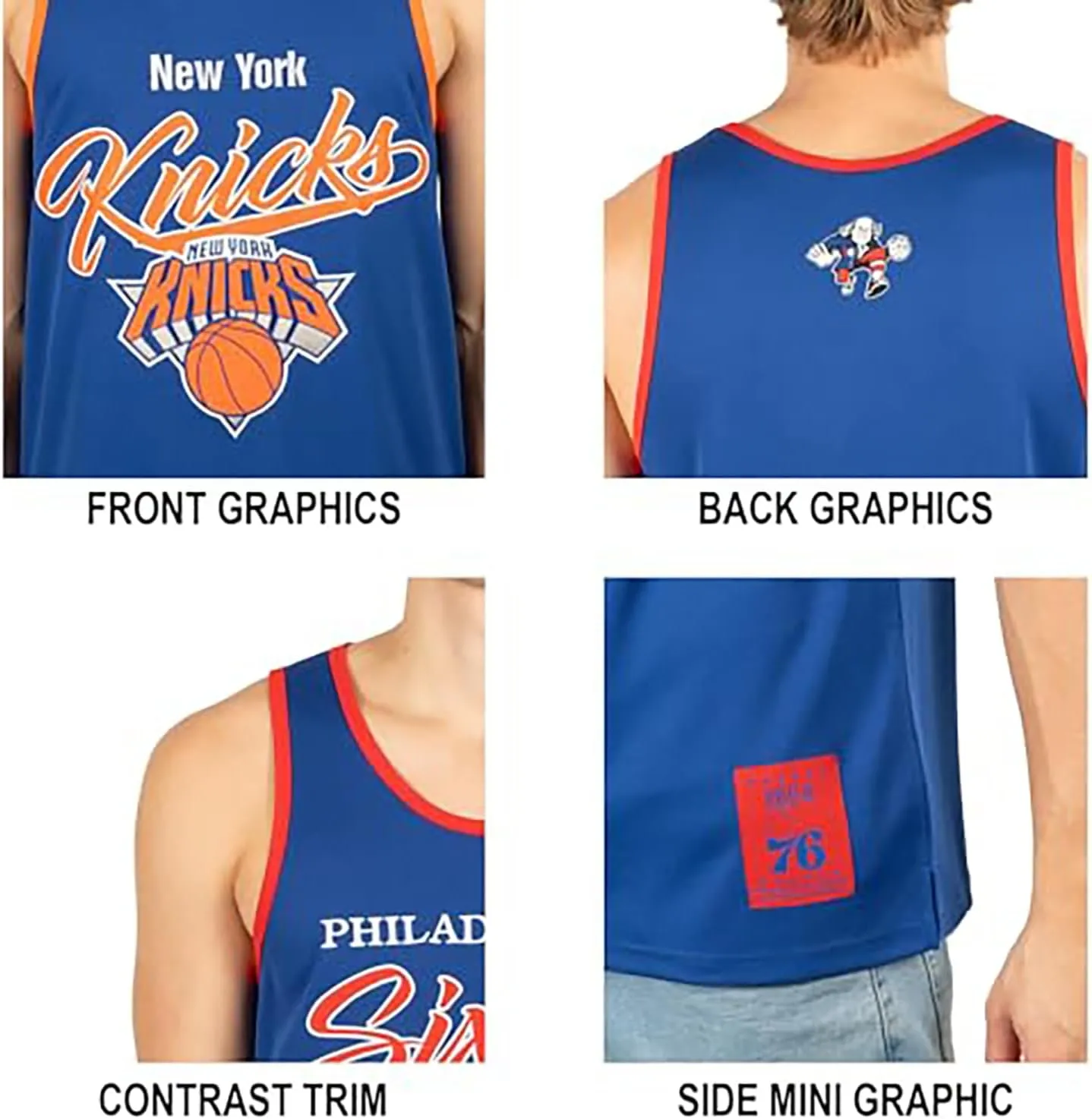 Ultra Game Men's NBA Official Tank Top Mesh Sleeveless Muscle T-Shirt