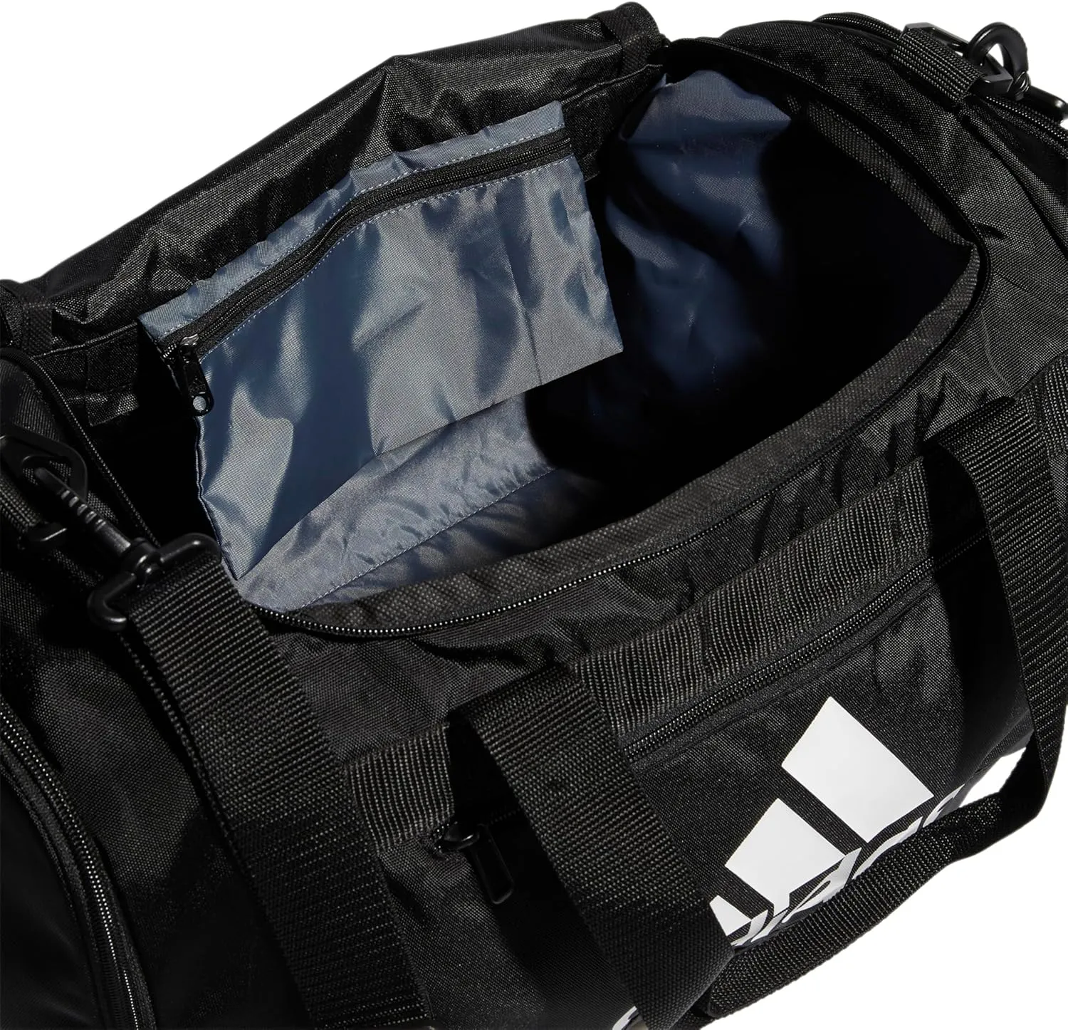 Unisex Defender 4.0 Gym Duffel Bag for Men and Women, Black/White, Small (38L)