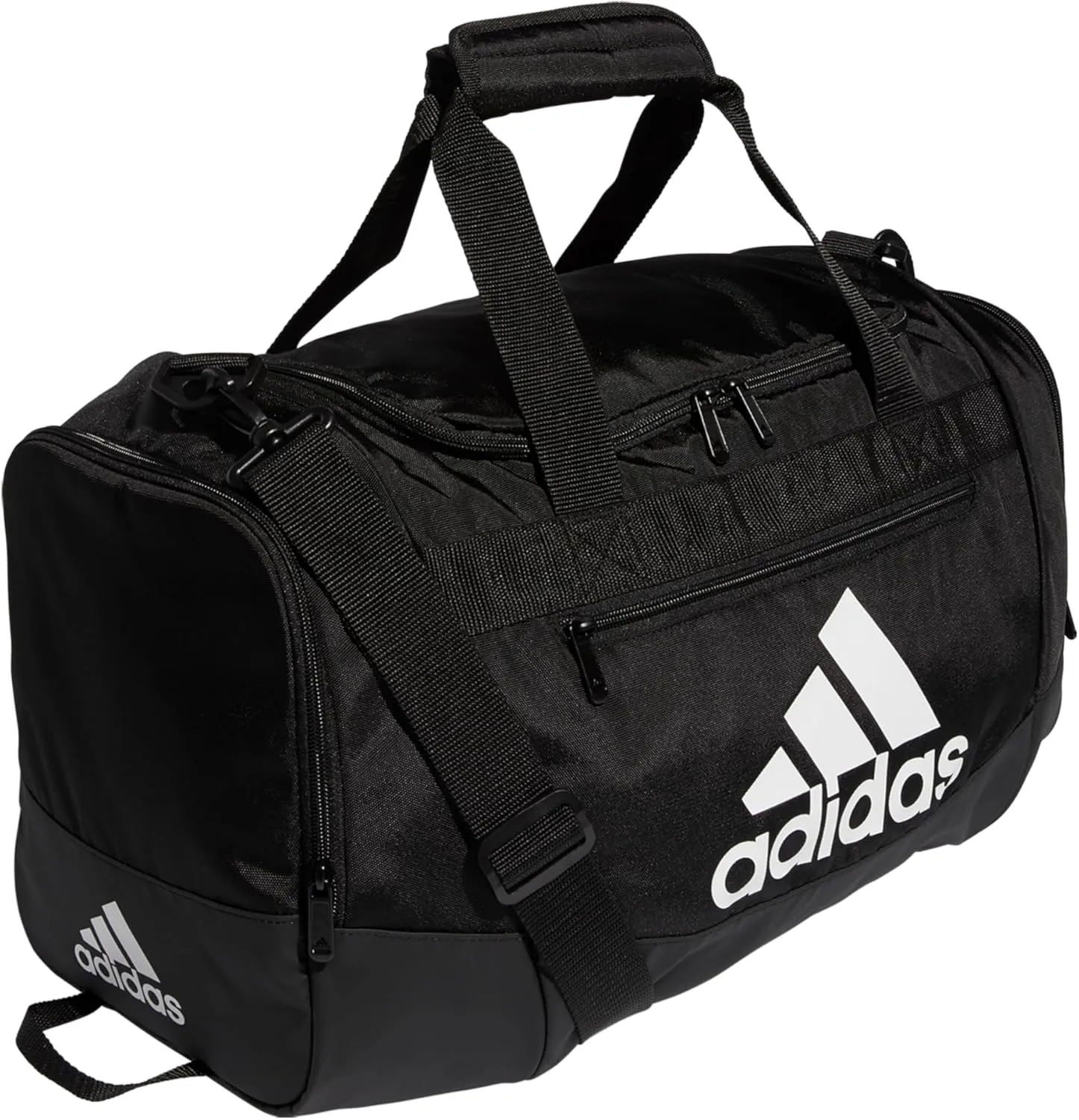 Unisex Defender 4.0 Gym Duffel Bag for Men and Women, Black/White, Small (38L)
