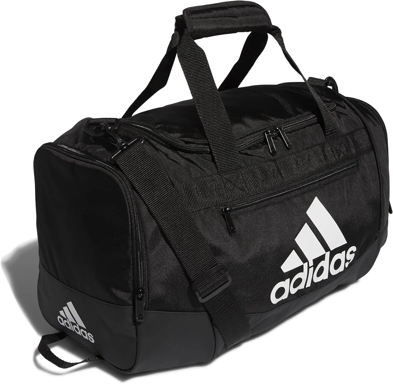 Unisex Defender 4.0 Gym Duffel Bag for Men and Women, Black/White, Small (38L)