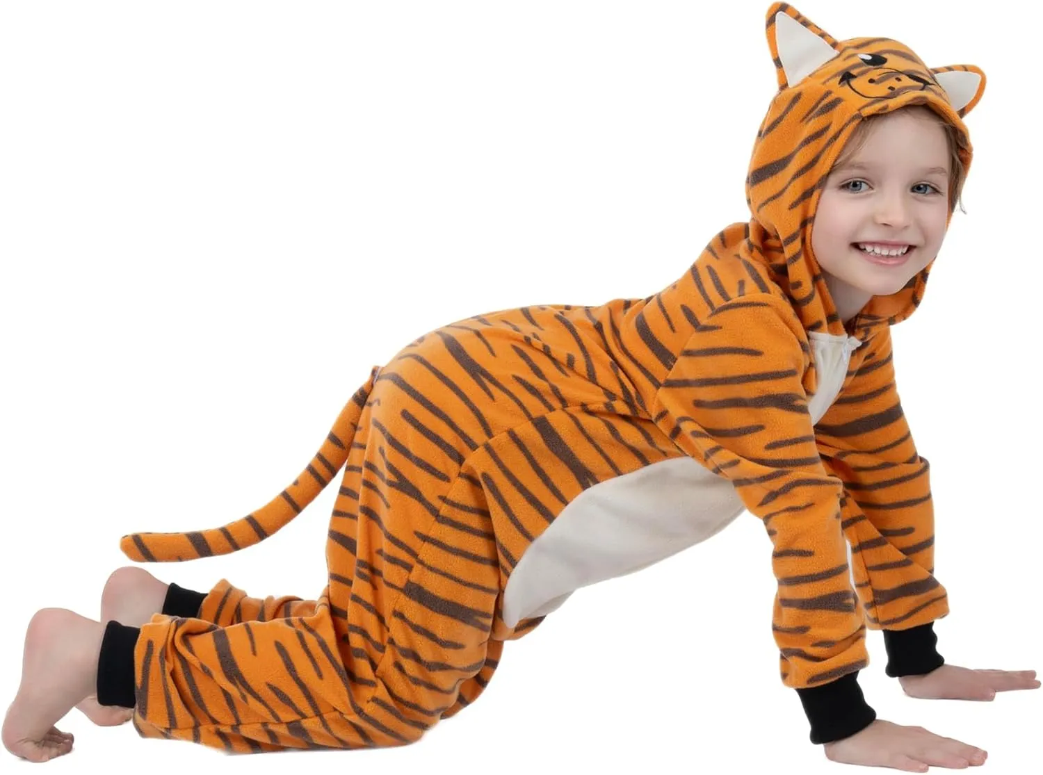 Unisex Kids Animal Onesie, Kids Tiger Onesie Costume, Halloween Christmas Carnival Cosplay Costume for Girls Boys