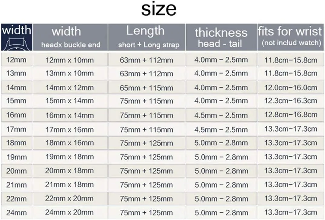 Universal Strap，12mm/14mm/16mm/18mm/19mm/20mm/22mm/24mm Replacement Leather Watch Band Cowhide Leather Strap Pin Buckle Watch Wrist Bracelet
