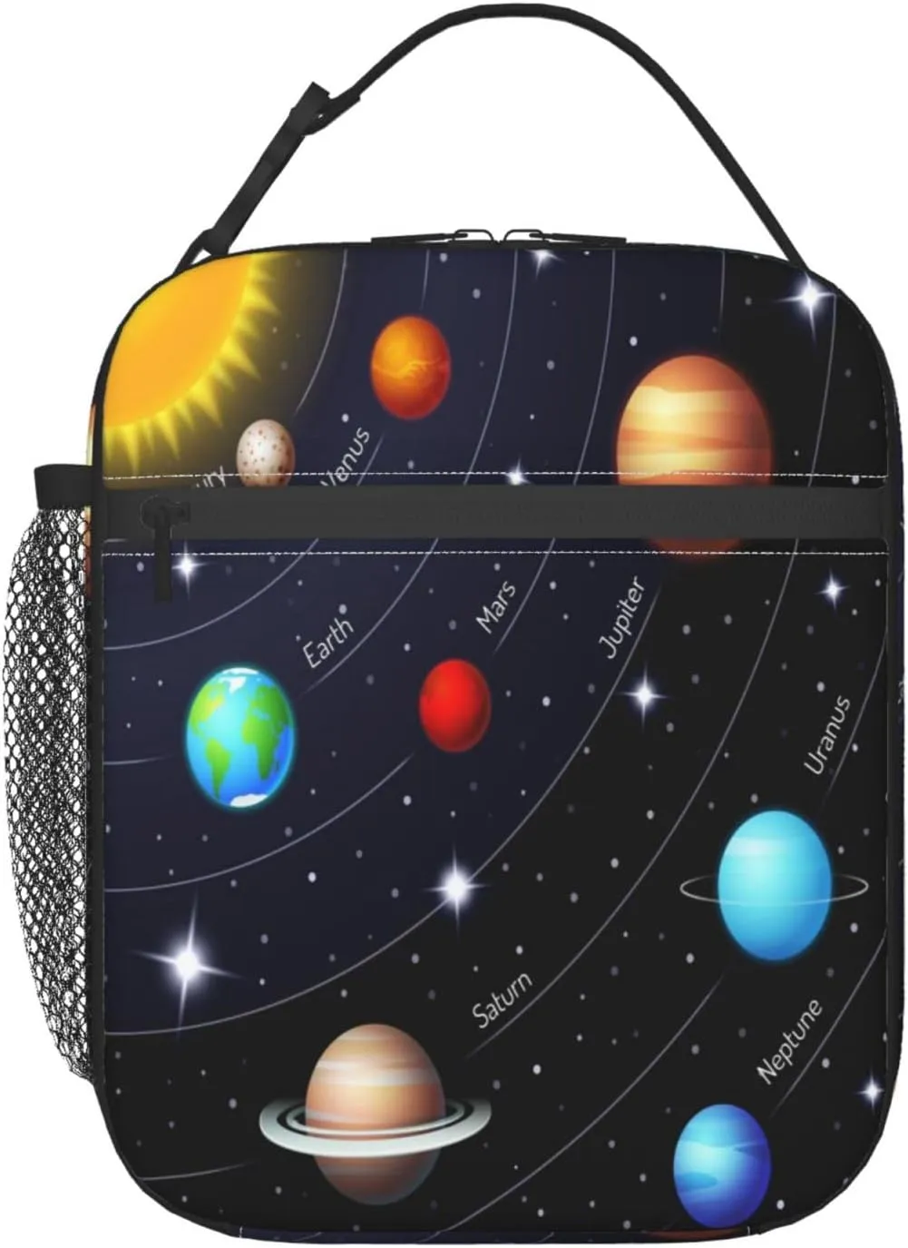 Universe Galaxy Solar System Lunch Bag Women Men Insulated Reusable Lunch Bags Leakproof Thermal Cooler Lunch Bag Box Meal Prep for Adults Work Office