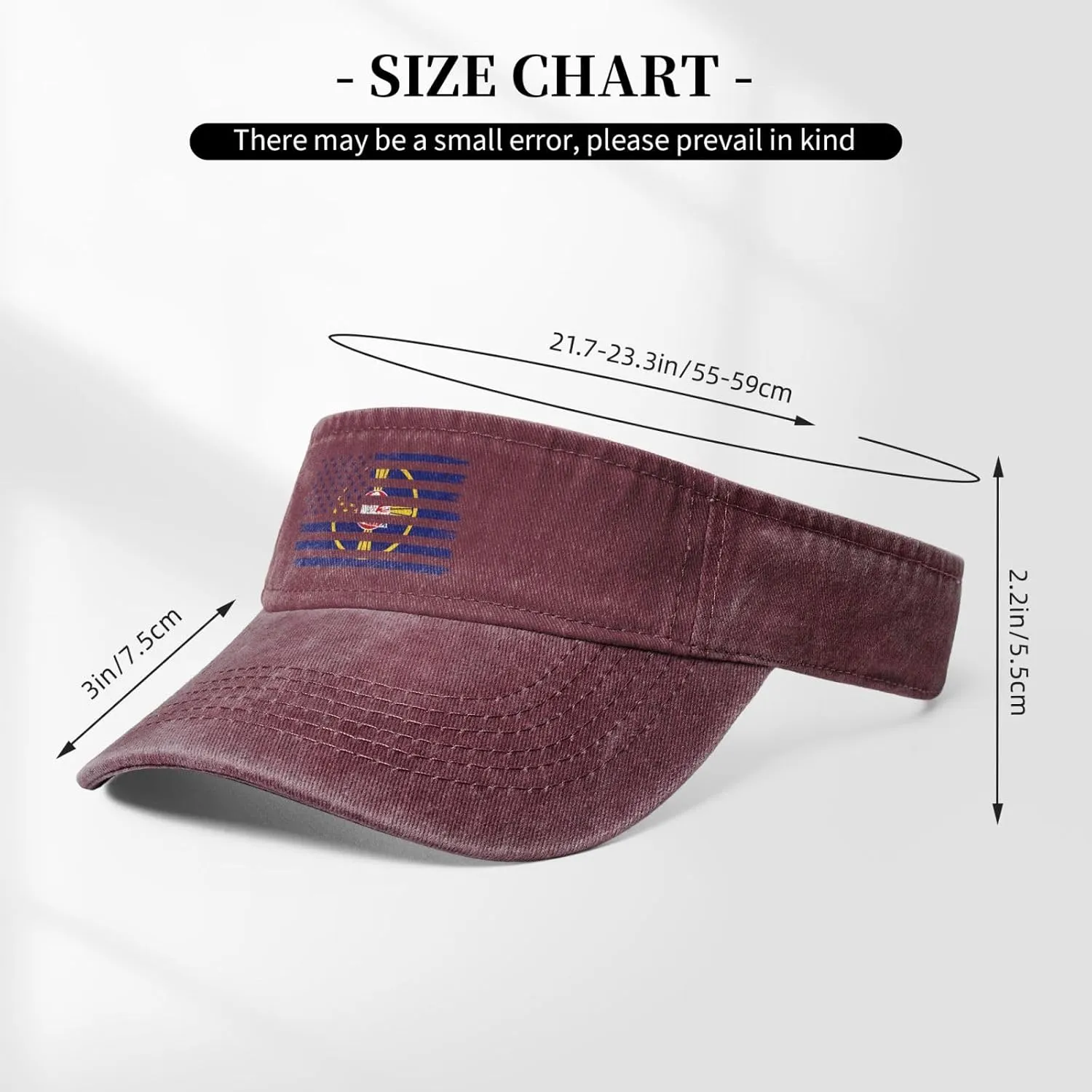 US and Flag of Omaha, Nebraska Sun Visor Hats Cotton Adjustable Sports Empty Top Baseball Cap for Women Men Golf Cap