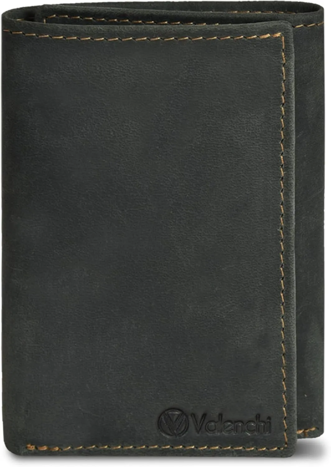 VALENCHI Leather Trifold Wallet For Men - RFID Blocking - 7 Card Slots, 2 Note Compartments & 1 ID Window - Minimalist Design, Slim Wallet - Premium, Fashionable Accessory Gifts for Men, Him