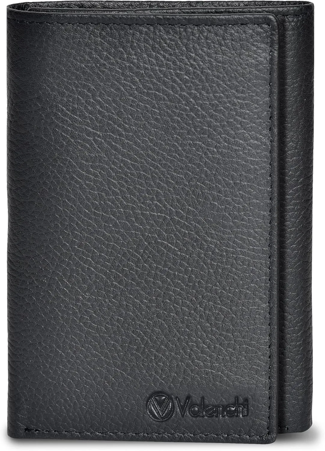 VALENCHI Leather Trifold Wallet For Men - RFID Blocking - 7 Card Slots, 2 Note Compartments & 1 ID Window - Minimalist Design, Slim Wallet - Premium, Fashionable Accessory Gifts for Men, Him