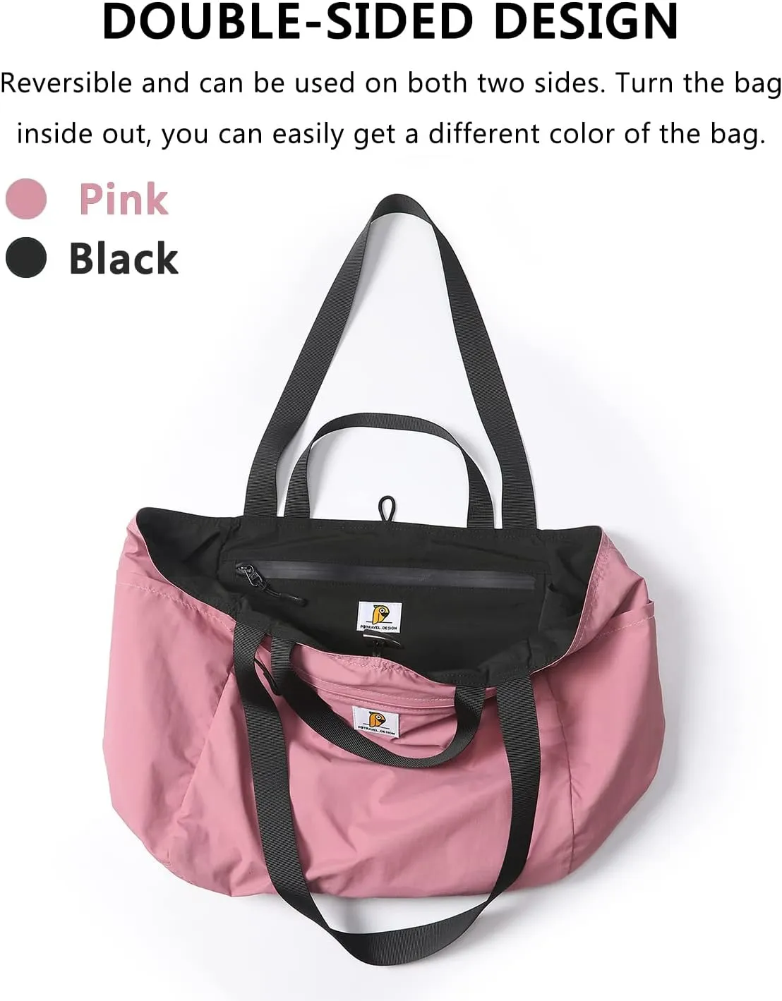 VanFn Foldable Travel Totes Duffel Bag - Gym & Weekend Bag, Luggage Duffle - P.Travel Series