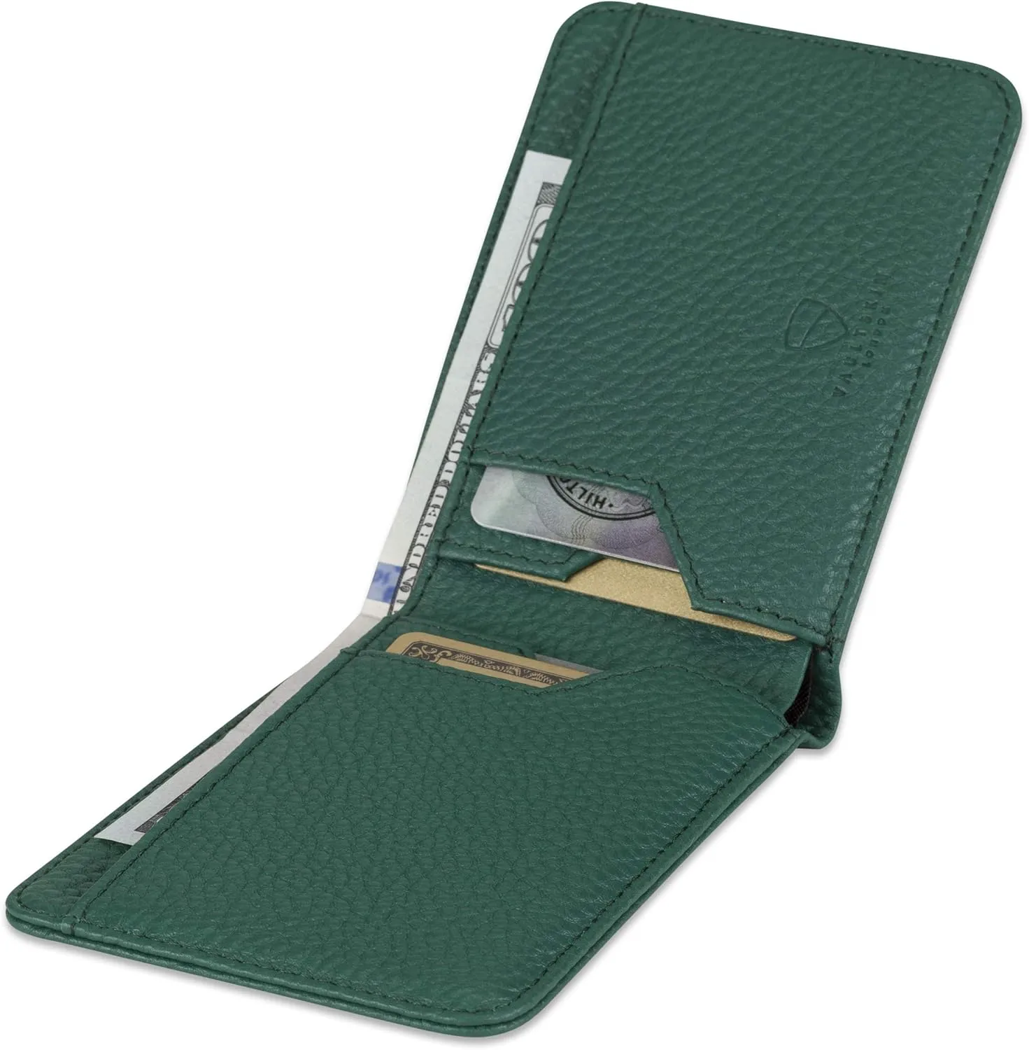 Vaultskin MANHATTAN Slim RFID Blocking Bifold Leather Wallet for Men - Minimalist Front Pocket Card Holder, Holds 9 Cards & Cash, Premium Italian Leather
