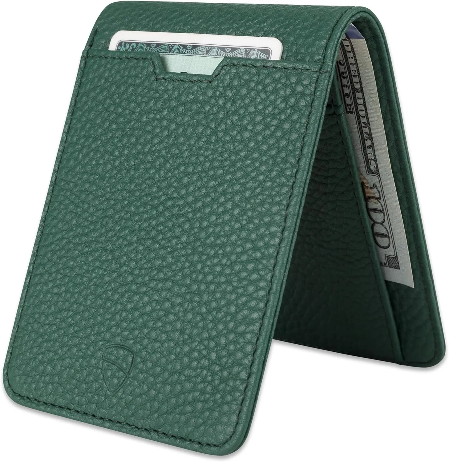 Vaultskin MANHATTAN Slim RFID Blocking Bifold Leather Wallet for Men - Minimalist Front Pocket Card Holder, Holds 9 Cards & Cash, Premium Italian Leather