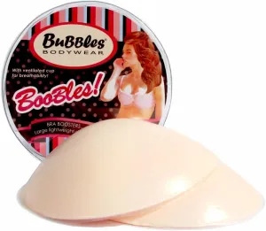 Ventilated Large Lightweight Silicone Boobles Bra Pads in Carry Case Peach