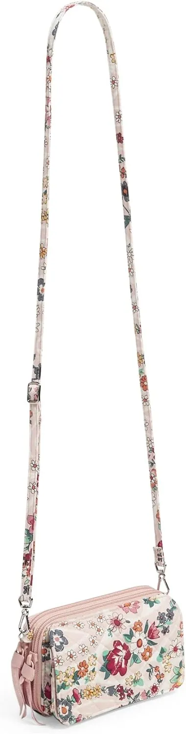 Vera Bradley Women's Cotton All in One Crossbody Purse with RFID Protection