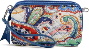Vera Bradley Women's Cotton All in One Crossbody Purse with RFID Protection