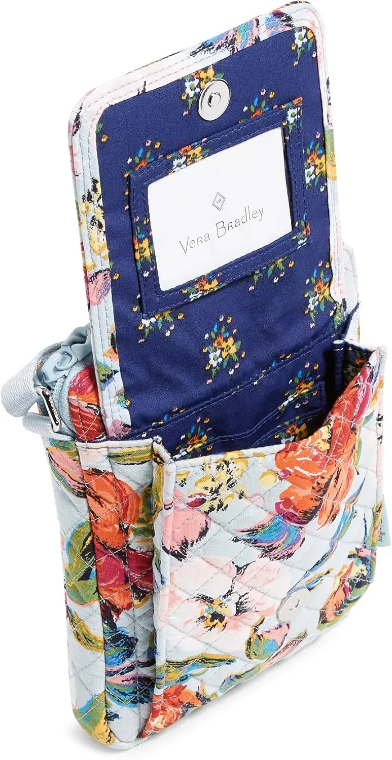 Vera Bradley Women's Cotton Mini Hipster Crossbody Purse with RFID Protection