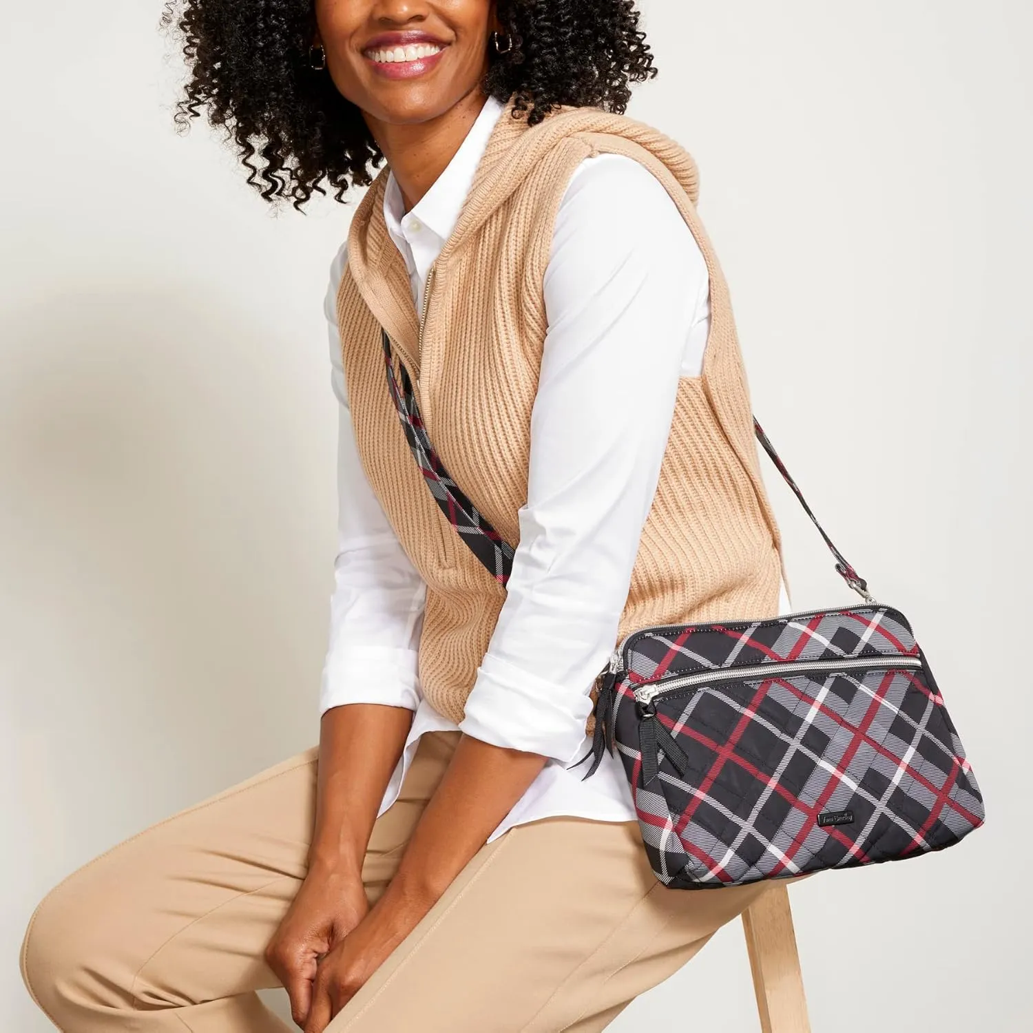 Vera Bradley Women's Performance Twill Triple Compartment Crossbody Purse