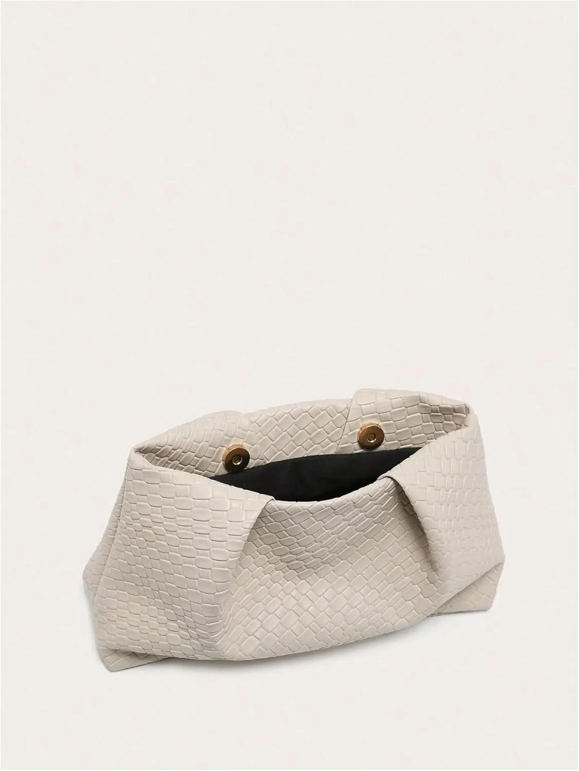 Verdusa Women's Braided Woven Handbags Ruched Clutch Purses Leather Bag