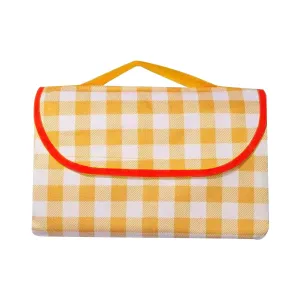 Versatile Large Size Camping Tent Mat: Colorful Plaid Comfort