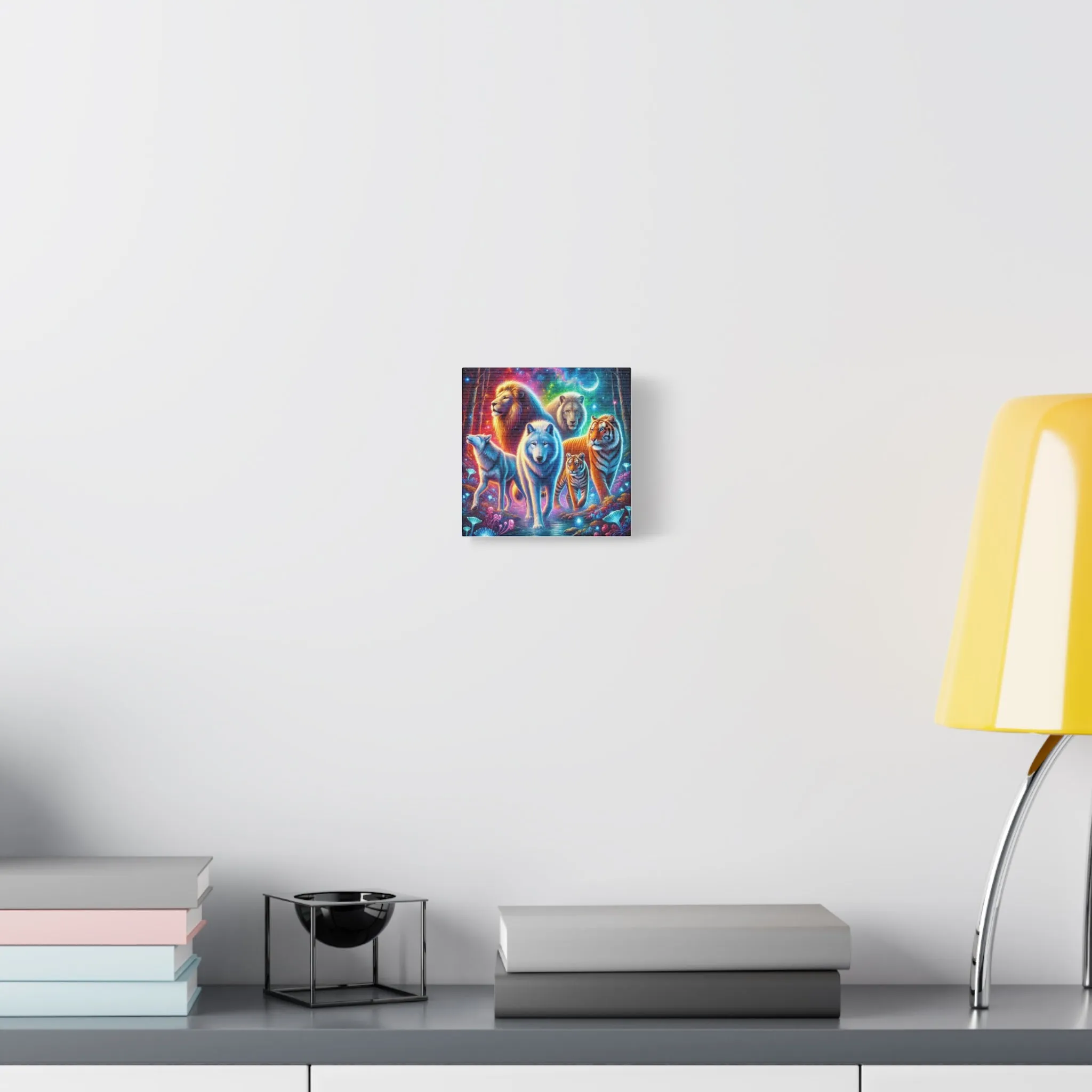 Vibrant Animal Art Canvas - Cosmic Jungle Collection, Gifts for friends, Gifts for love ones, Home decoration, Office decoration
