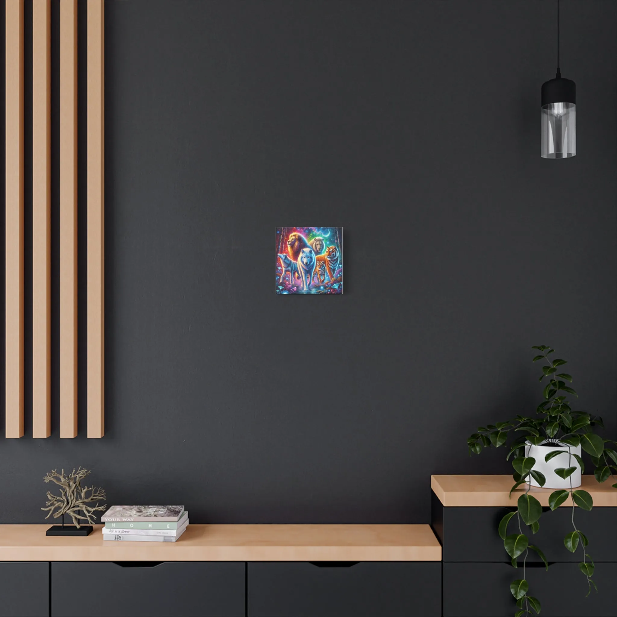 Vibrant Animal Art Canvas - Cosmic Jungle Collection, Gifts for friends, Gifts for love ones, Home decoration, Office decoration