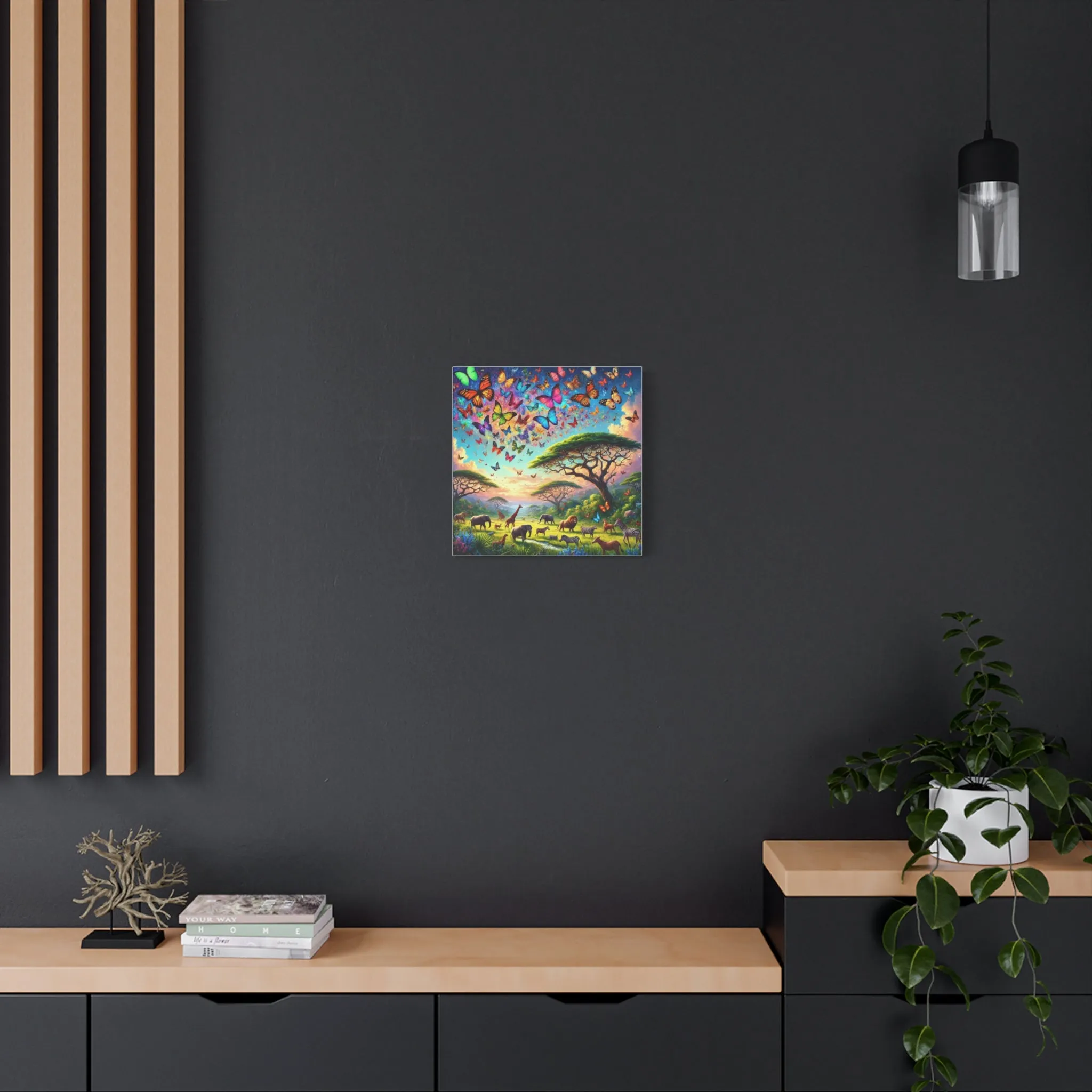 Vibrant Animal Paradise Canvas Art - Nature & Butterfly Wall Décor, Gifts for friends, Gifts for love ones, Home decoration, Office decoration