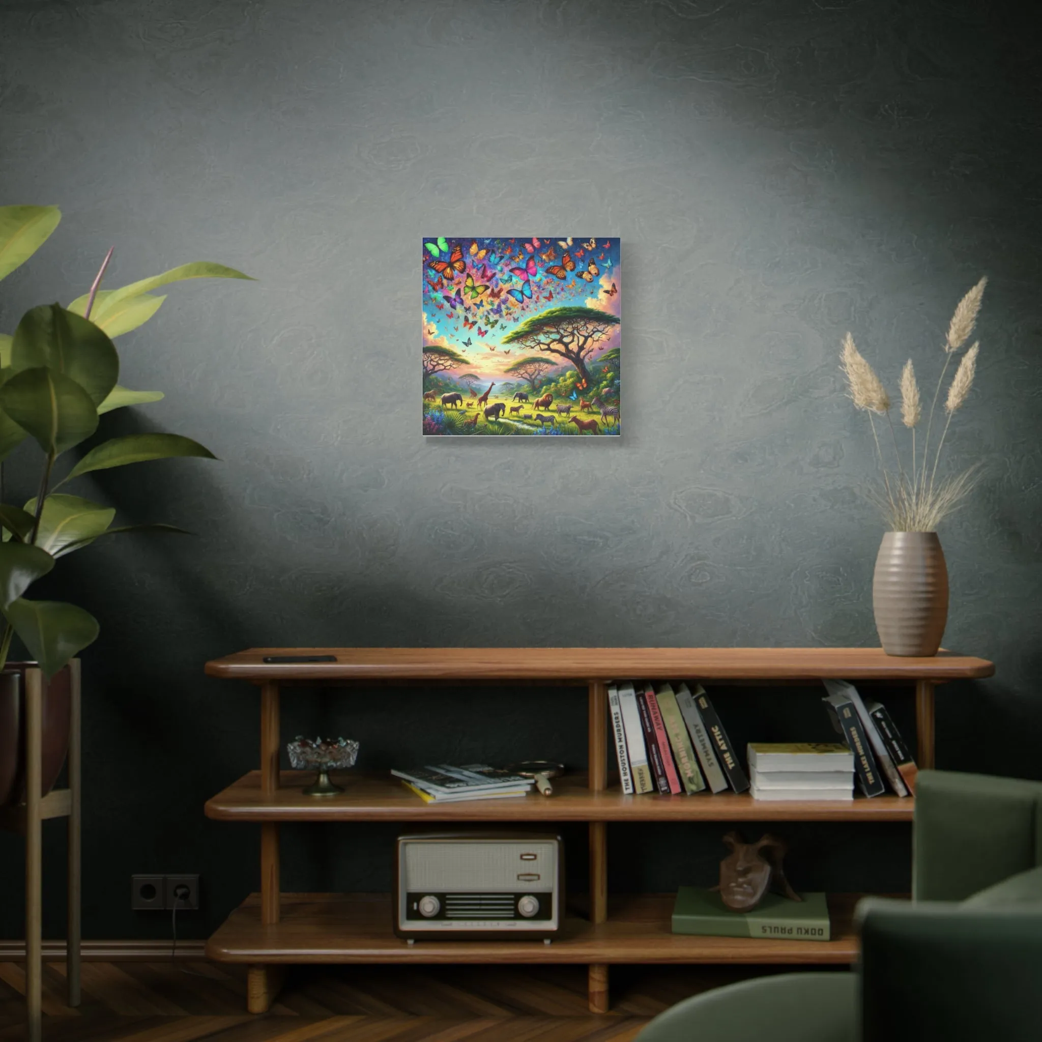 Vibrant Animal Paradise Canvas Art - Nature & Butterfly Wall Décor, Gifts for friends, Gifts for love ones, Home decoration, Office decoration