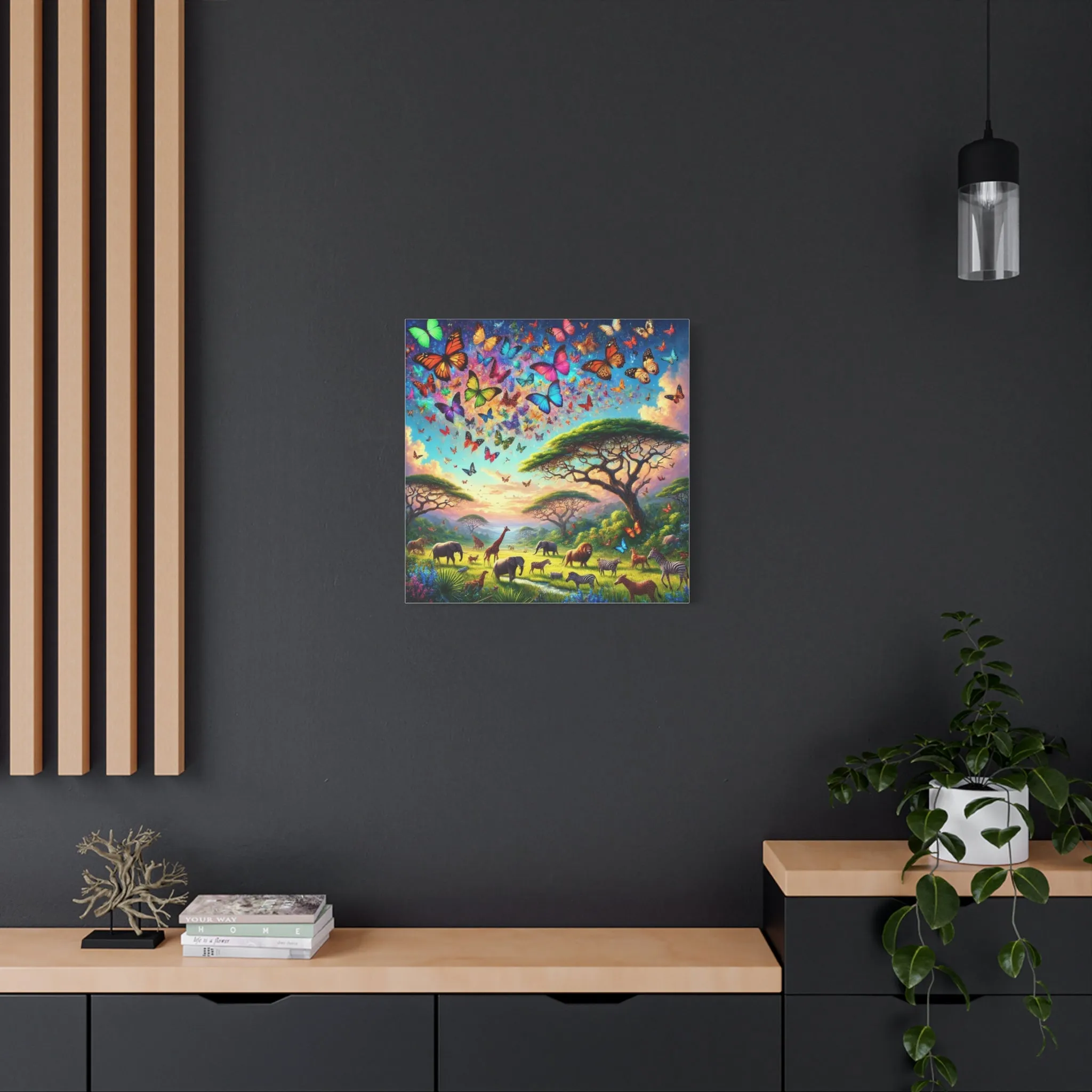 Vibrant Animal Paradise Canvas Art - Nature & Butterfly Wall Décor, Gifts for friends, Gifts for love ones, Home decoration, Office decoration
