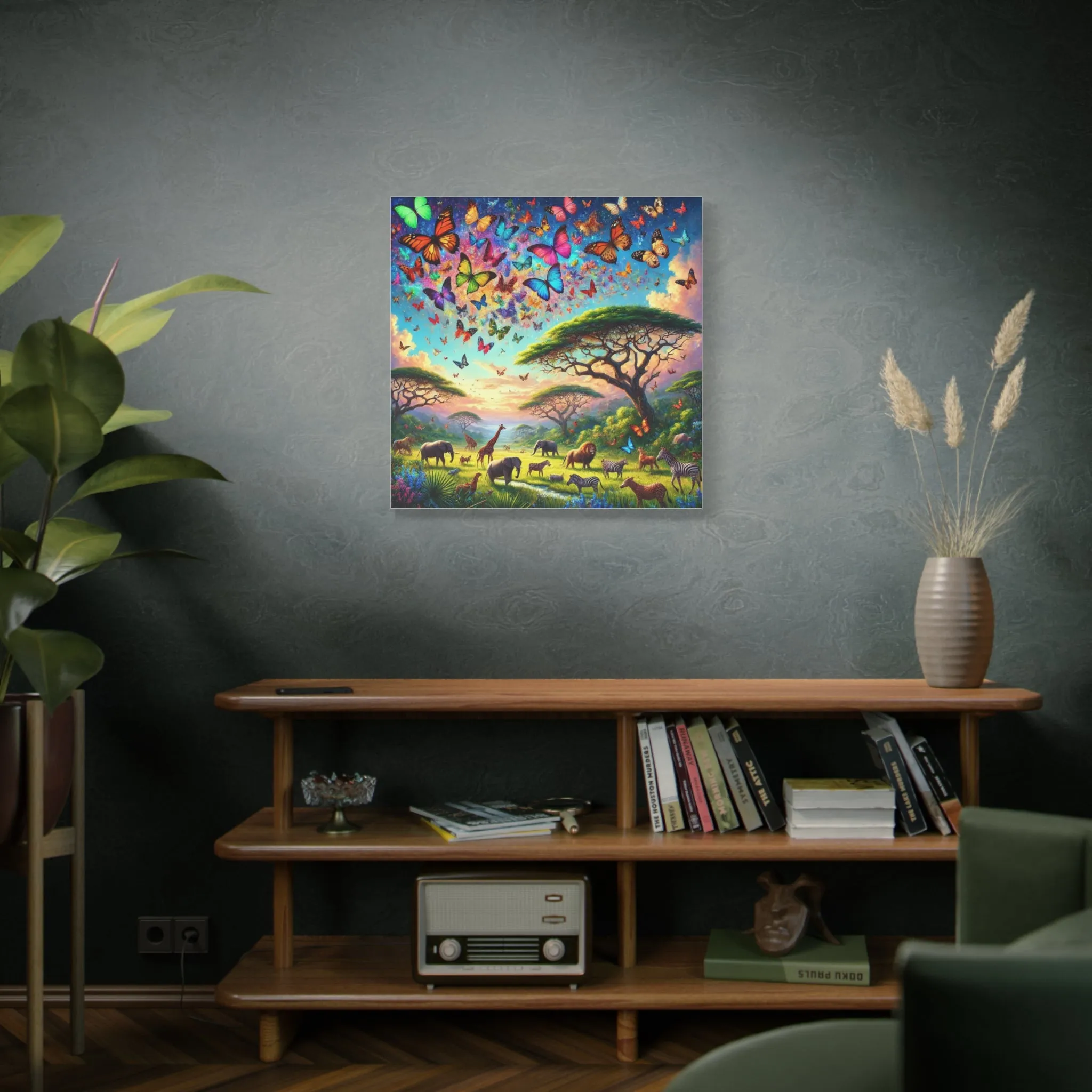 Vibrant Animal Paradise Canvas Art - Nature & Butterfly Wall Décor, Gifts for friends, Gifts for love ones, Home decoration, Office decoration