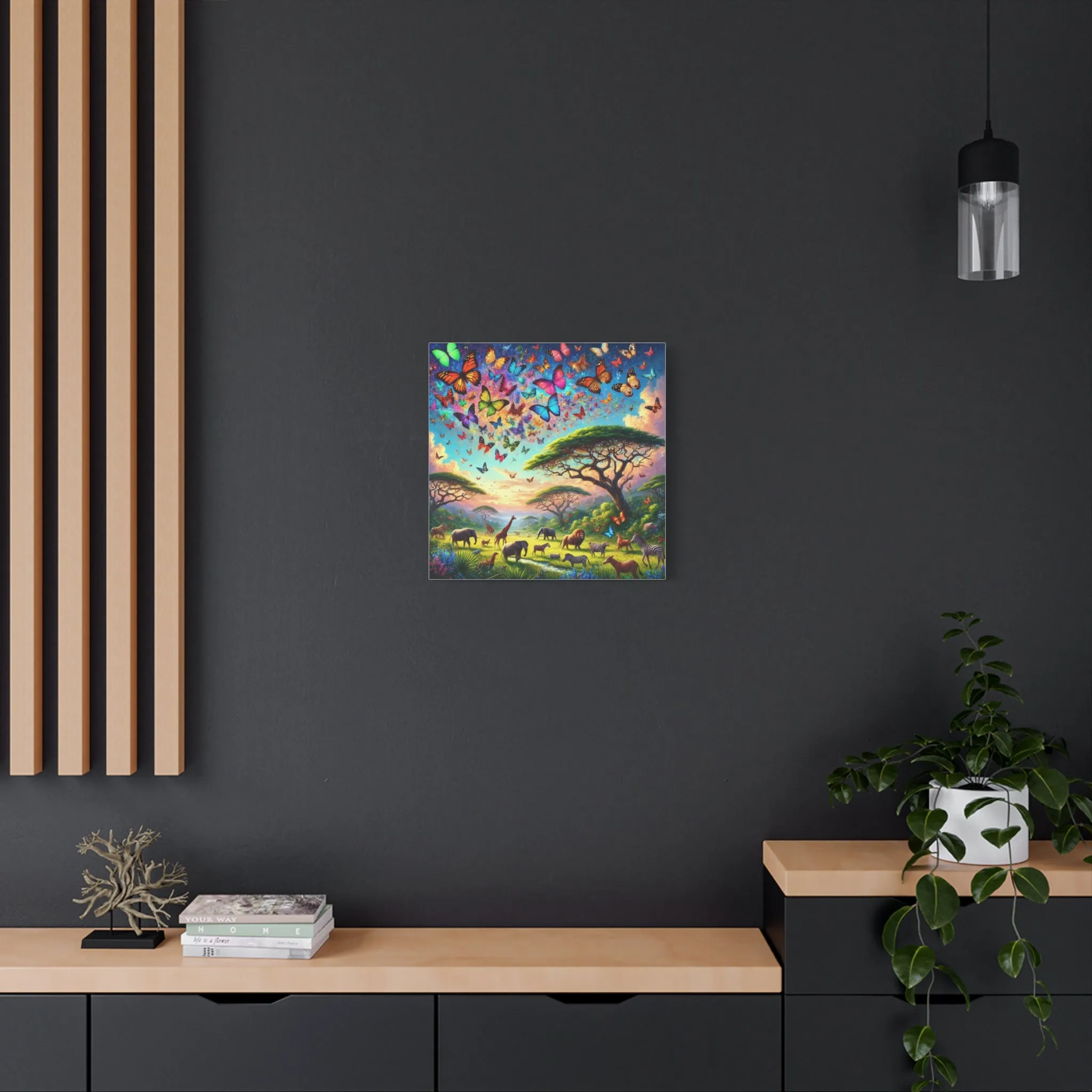 Vibrant Animal Paradise Canvas Art - Nature & Butterfly Wall Décor, Gifts for friends, Gifts for love ones, Home decoration, Office decoration