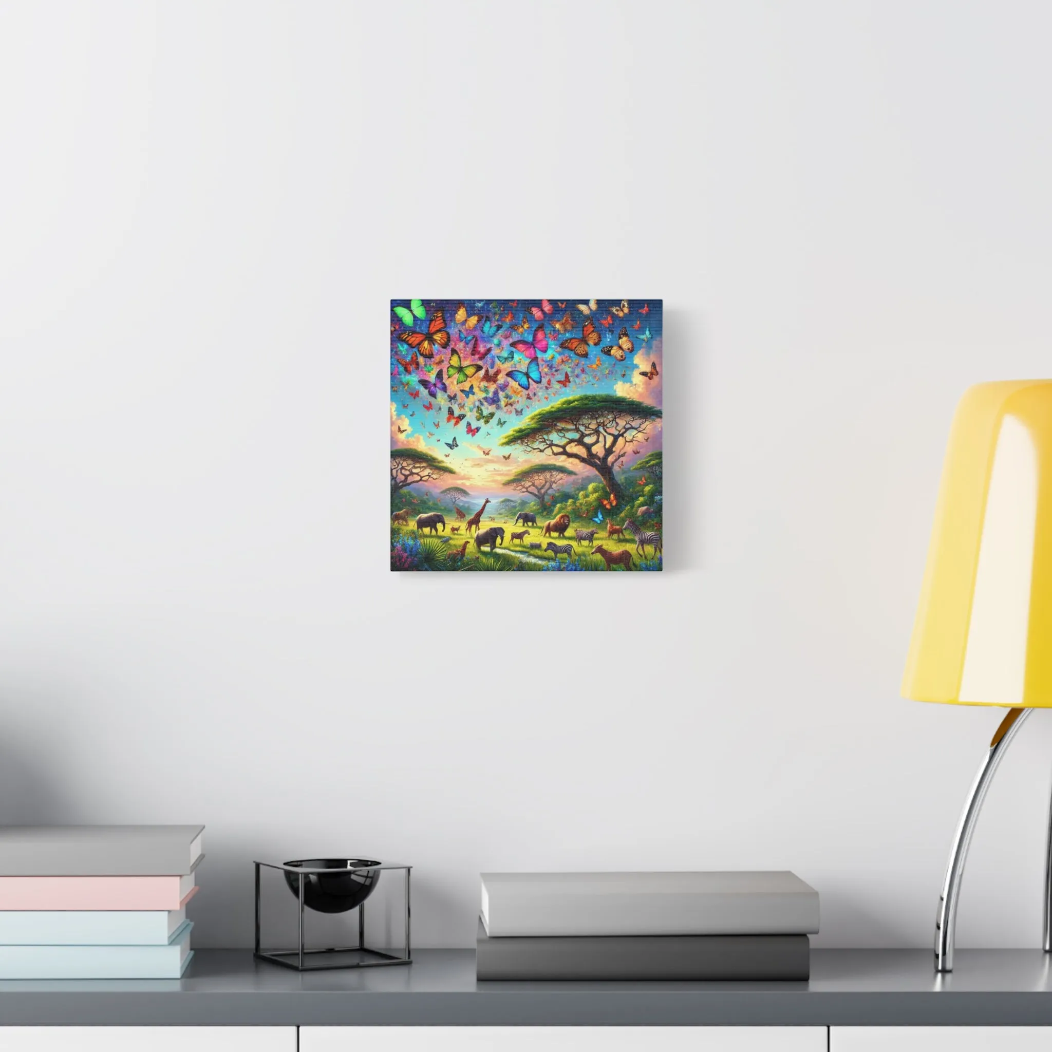 Vibrant Animal Paradise Canvas Art - Nature & Butterfly Wall Décor, Gifts for friends, Gifts for love ones, Home decoration, Office decoration