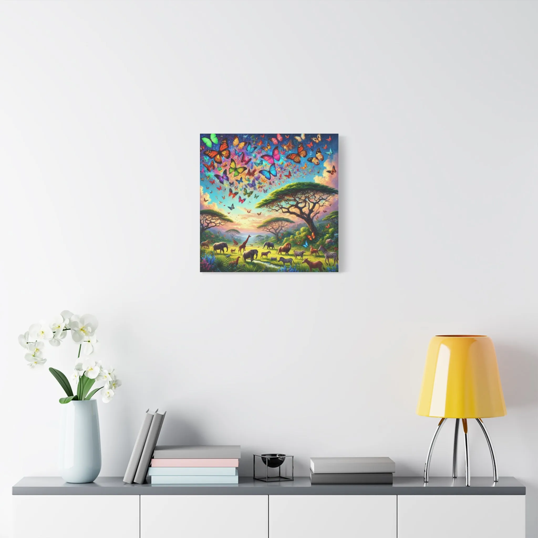 Vibrant Animal Paradise Canvas Art - Nature & Butterfly Wall Décor, Gifts for friends, Gifts for love ones, Home decoration, Office decoration