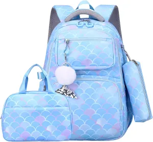 VIDOSCLA Kids Girls Elementary Backpack Students Book Bag Colorful School Bag for Girls