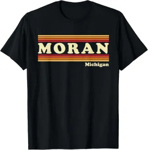 Vintage 1980s Graphic Style Moran, Michigan T-Shirt