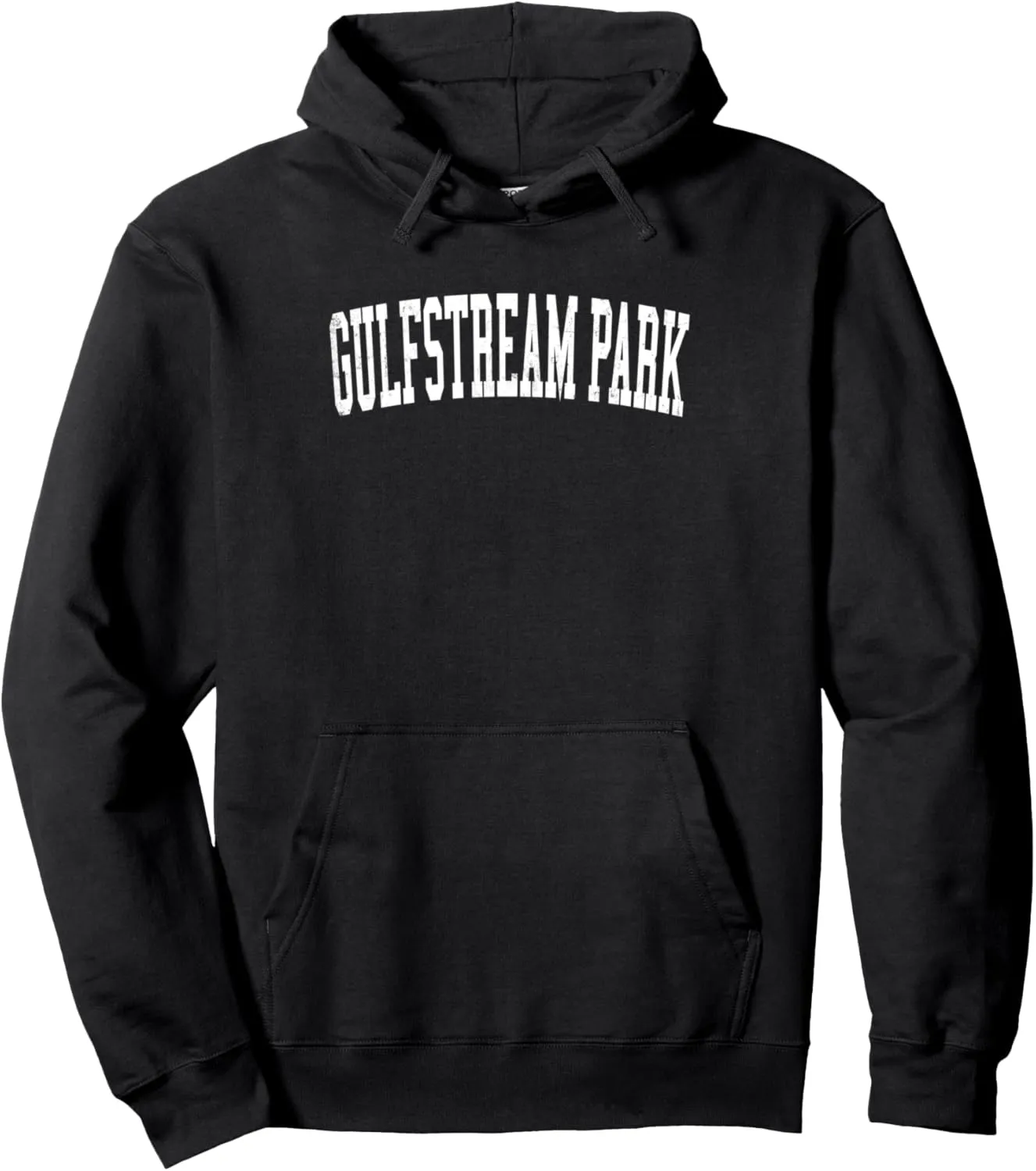 Vintage Gulfstream Park Distressed White Varsity Style Pullover Hoodie