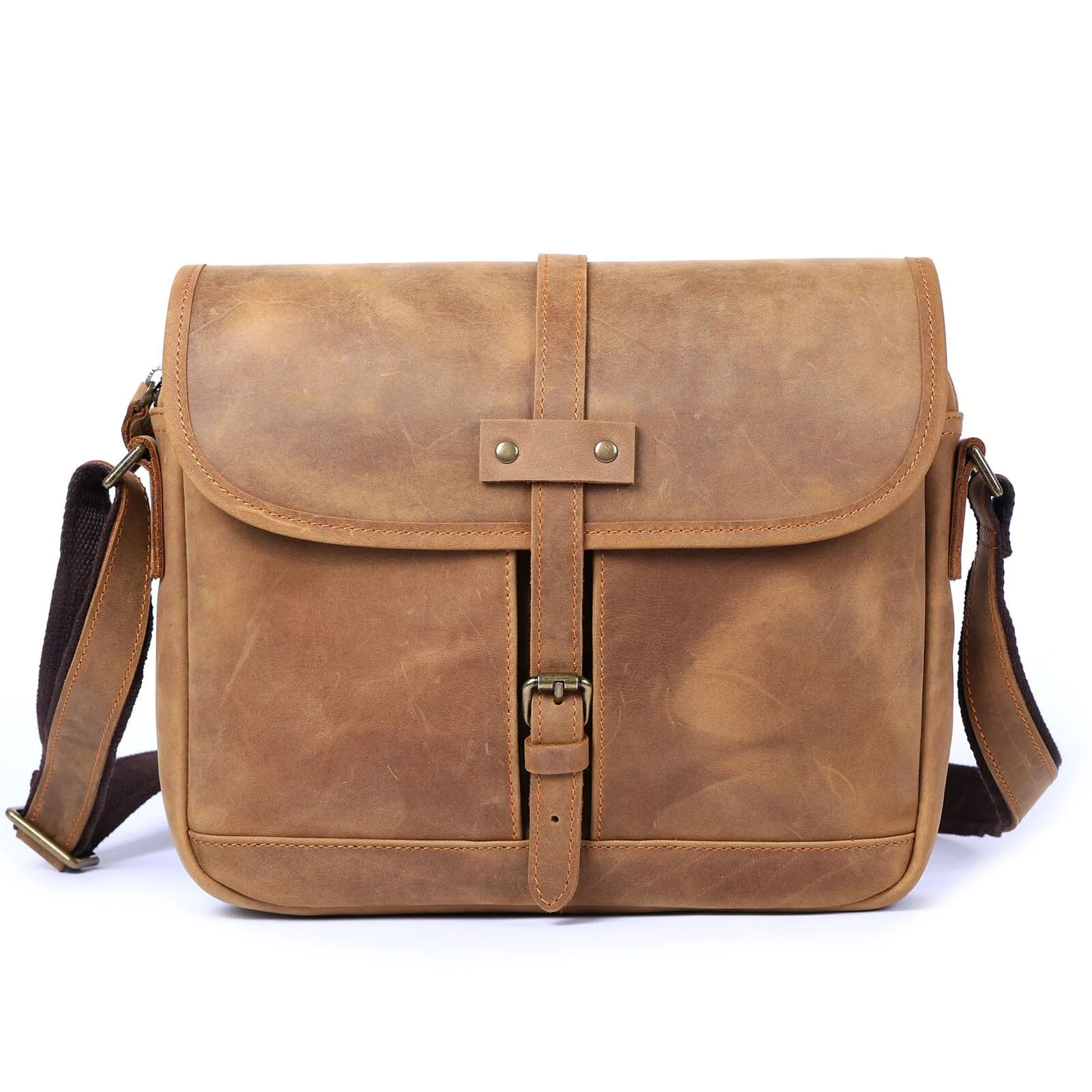 Vintage Leather Messenger Bag | MECHELEN