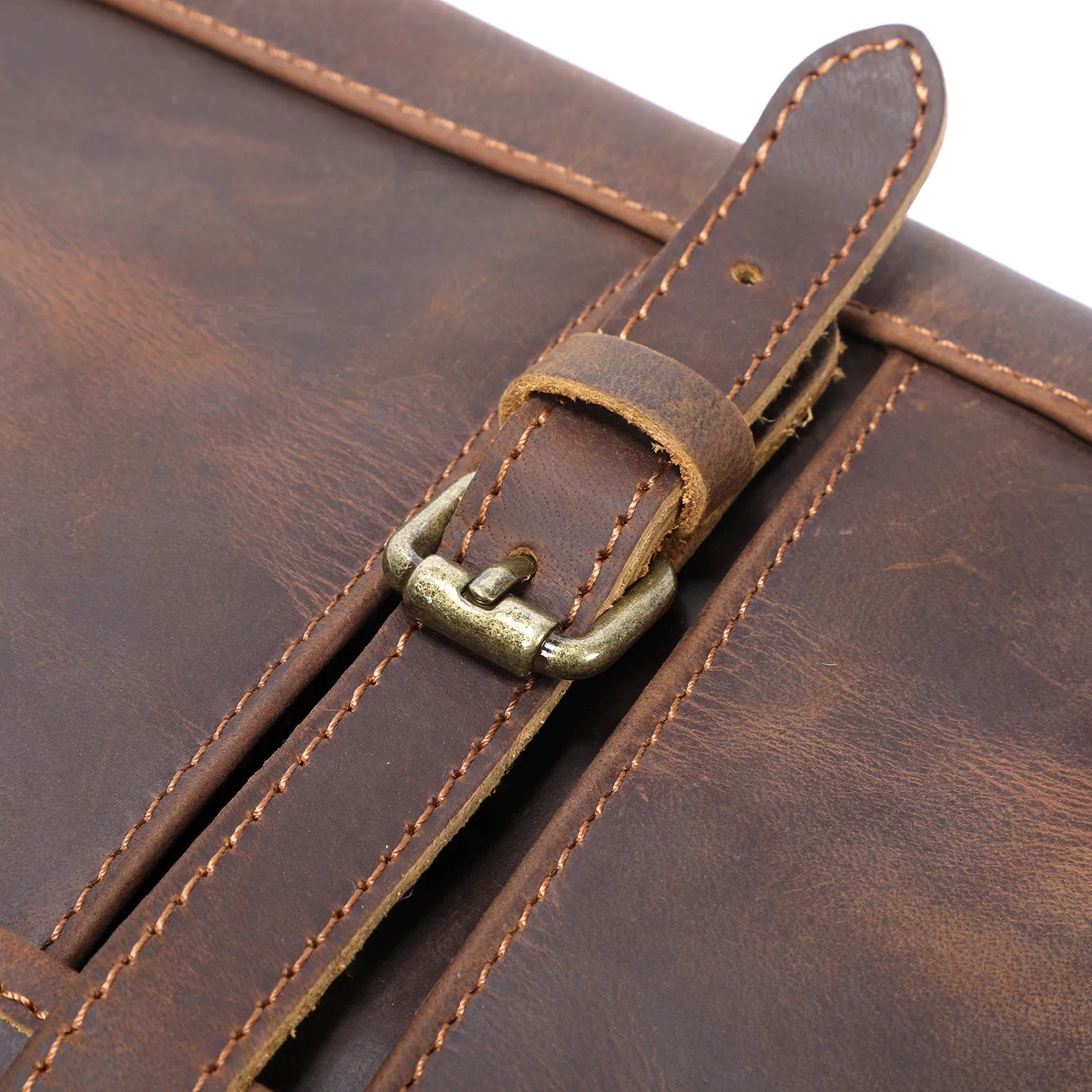 Vintage Leather Messenger Bag | MECHELEN