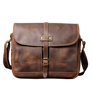 Vintage Leather Messenger Bag | MECHELEN